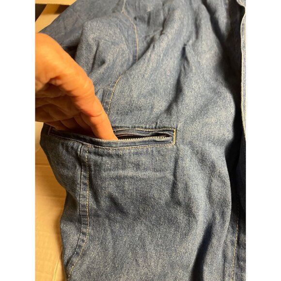 Vintage Denim & Co. women’s Hooded Zip Up Jacket Blue Wash denim plus 3X Casual - Picture 8 of 13
